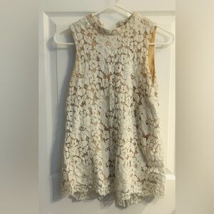 Rose & Olive Cream Lace Top